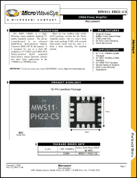 Click here to download MWS11-2 Datasheet