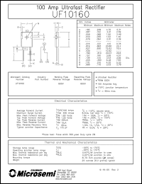 Click here to download UF10160 Datasheet