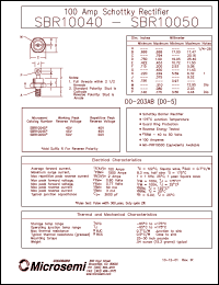 Click here to download SBR10050R Datasheet