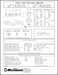Click here to download UFT40010 Datasheet