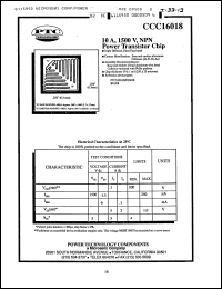 Click here to download CCC16018 Datasheet