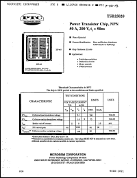 Click here to download TSB25020 Datasheet