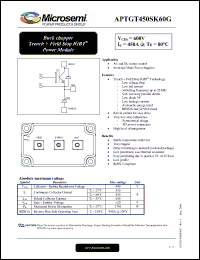 Click here to download APTGT450SK60G Datasheet