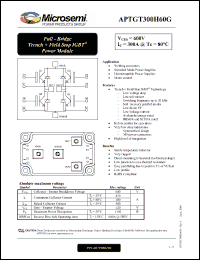 Click here to download APTGT300H60G Datasheet