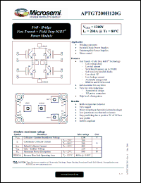 Click here to download APTGT200H120G Datasheet