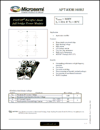 Click here to download APT40DR160HJ Datasheet