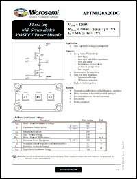 Click here to download APTM120A20DG Datasheet