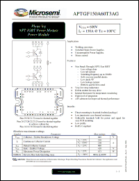 Click here to download APTGF150A60T3AG Datasheet