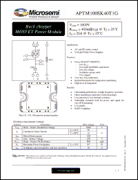 Click here to download APTM100SK40T1G Datasheet