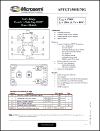 Click here to download APTGT150H170G Datasheet