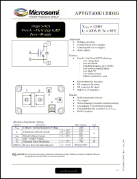 Click here to download APTGT400U120D4G Datasheet