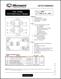 Click here to download APTGF180H60G Datasheet