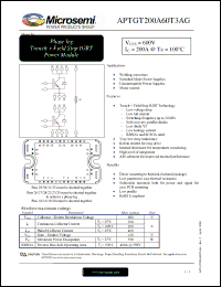 Click here to download APTGT200A60T3AG Datasheet