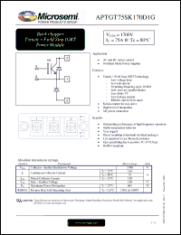 Click here to download APTGT75SK170D1G Datasheet