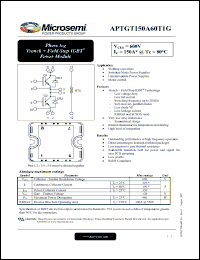 Click here to download APTGT150A60T1G Datasheet