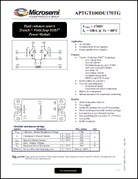 Click here to download APTGT100DU170TG Datasheet