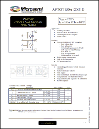 Click here to download APTGT150A120D1G Datasheet