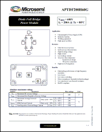 Click here to download APTDF200H60G Datasheet