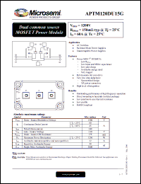 Click here to download APTM120DU15G Datasheet