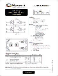 Click here to download APTGT200H60G Datasheet