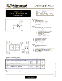 Click here to download APTGT600U170D4G Datasheet