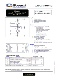 Click here to download APTGT150A60TG Datasheet