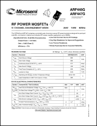 Click here to download ARF447G Datasheet