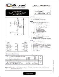 Click here to download APTGT200SK60TG Datasheet