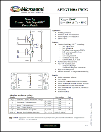 Click here to download APTGT100A170TG Datasheet