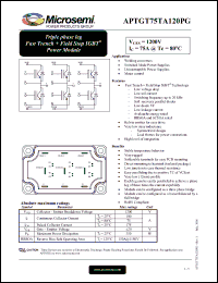 Click here to download APTGT75TA120PG Datasheet