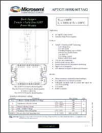 Click here to download APTGT100SK60T3AG Datasheet