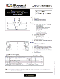 Click here to download APTGT150DU120TG Datasheet