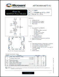 Click here to download APTM100A46FT1G Datasheet