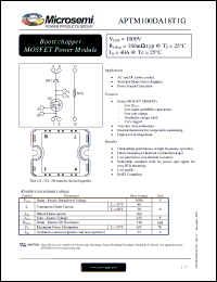 Click here to download APTM100DA18T1G Datasheet