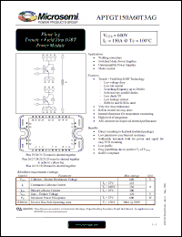Click here to download APTGT150A60T3AG Datasheet