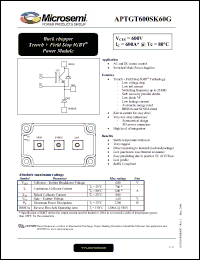 Click here to download APTGT600SK60G Datasheet