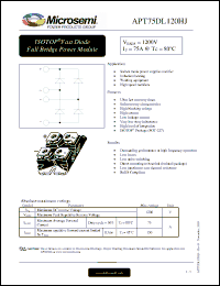 Click here to download APT75DL120HJ Datasheet