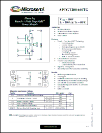 Click here to download APTGT200A60TG Datasheet