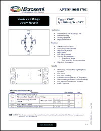 Click here to download APTDF100H170G Datasheet