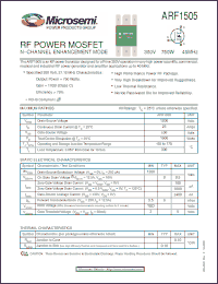 Click here to download ARF1505 Datasheet