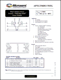 Click here to download APTGT50DU170TG Datasheet