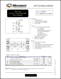 Click here to download APTGT400A120D3G Datasheet