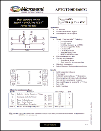 Click here to download APTGT200DU60TG Datasheet