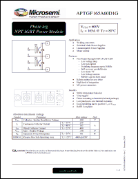 Click here to download APTGF165A60D1G Datasheet