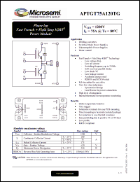 Click here to download APTGT75A120TG Datasheet