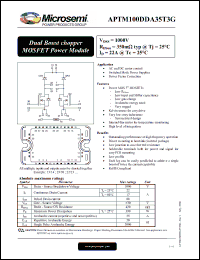 Click here to download APTM100DDA35T3G Datasheet