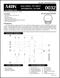 Click here to download MSK0032B Datasheet
