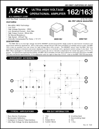 Click here to download MSK162B Datasheet