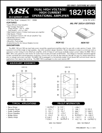 Click here to download MSK182E Datasheet