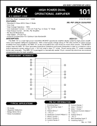 Click here to download MSK101B Datasheet